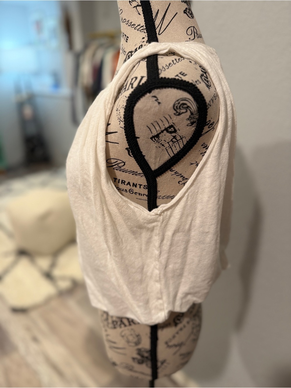 Free People We The Free Unconditional Tank Top White Linen Blend Small - Picture 4 of 8